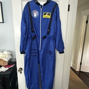 Halloween Blue Astronaut Costume Jumpsuit Women’s